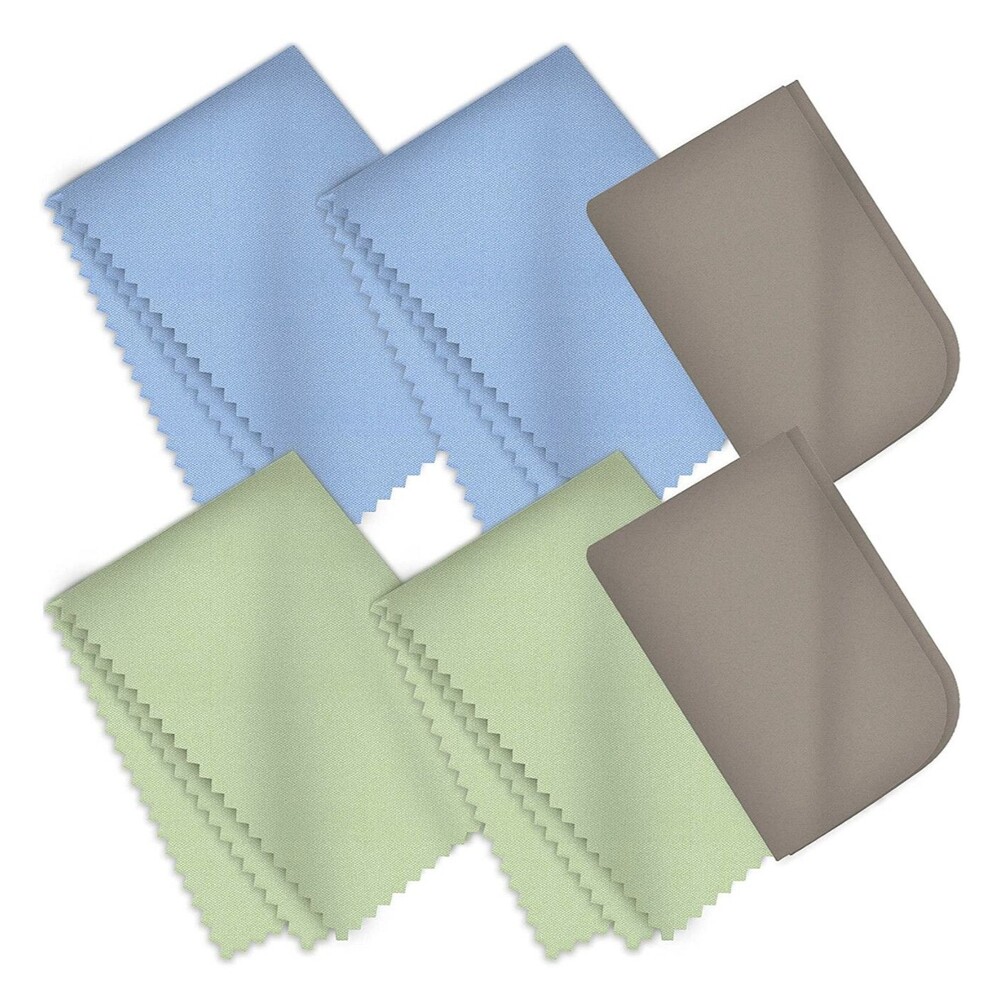 6 Pack Multi-Purpose Microfiber Cleaning Cloths and Glass Cleaning Cloths Bundle